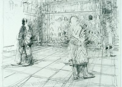 Piazza drawing 6 1998 24 x32