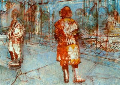 13.Piazza 1995 60“x80“ Oil On Linen