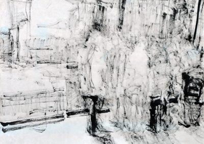 3.Mercato Centrale 2025 17“x21“ Ink on Kozo Paper