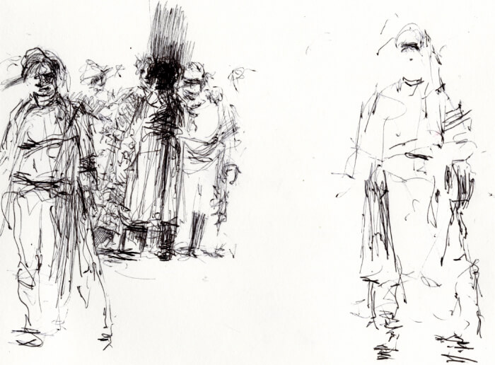 Sketchbook _Observational Drawings in Piazzas-1
