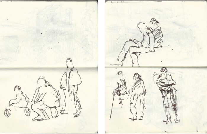 Sketchbook _Observational Drawings in Piazzas-2
