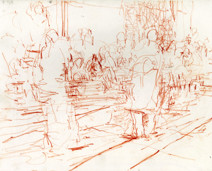 Sketchbook _Observational Drawings in Piazzas