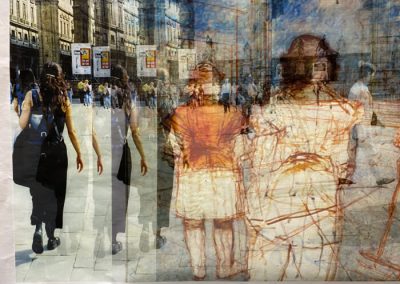 Study Piazza Signoria South(detail) in an unfinished state