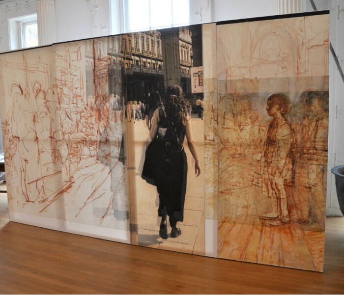 Unfinished North panel at the Whaling Museum