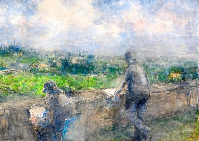 Drawing at Belvedere 2025 19"x25"