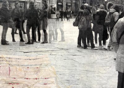 Florence Postcard -Piazza Santa Signoria 2025 16"x 20"