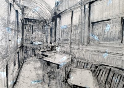 Cantinetta dei Verrazzano 2025 19"x 25" Sumi ink and graphite on paper